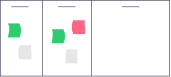 Kanban board with three columns