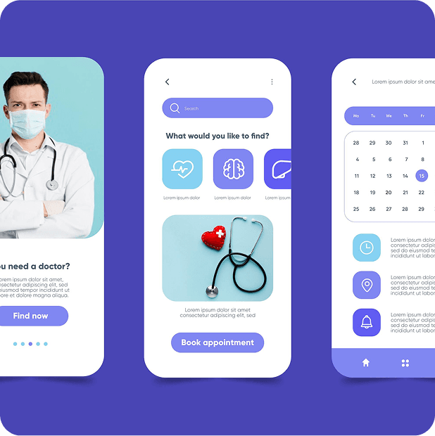 Telemedicine mobile app showing an online medical consultation on a smartphone