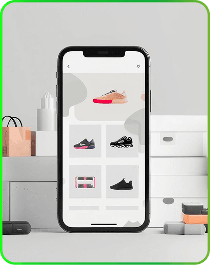 Footwear product catalog in a mobile eCommerce app