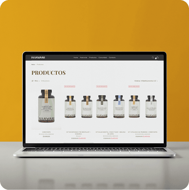 Mockup of a Shopify store running on desktop and mobile