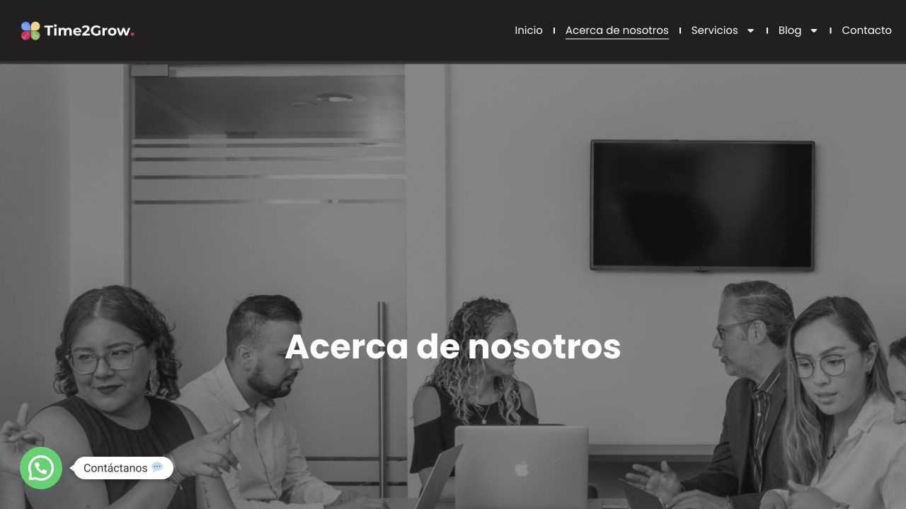 About us page on the Time2Grow website